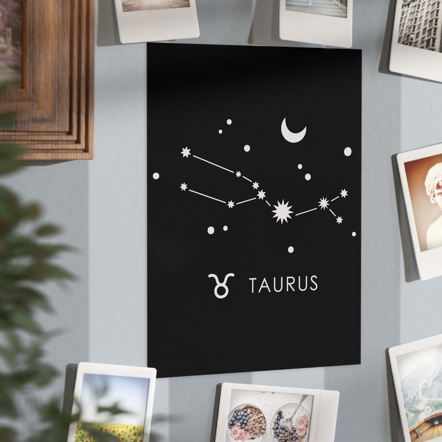 Taurus Starmap Unframed Prints - black