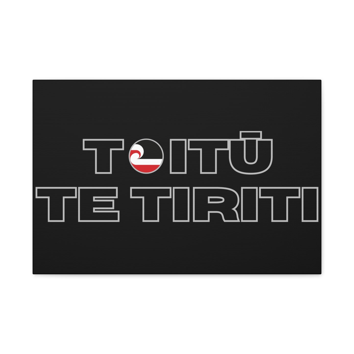 Toitū Te Tiriti Classic Canvas - Black