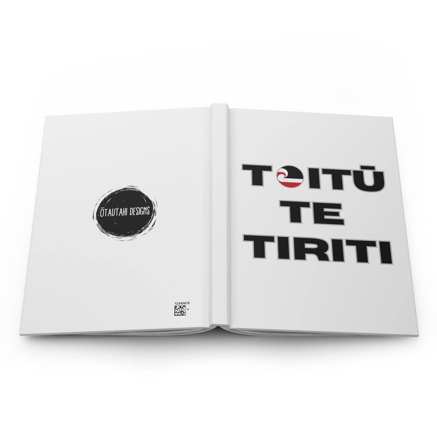 Toitū Te Tiriti Hardcover Journal Matte - white