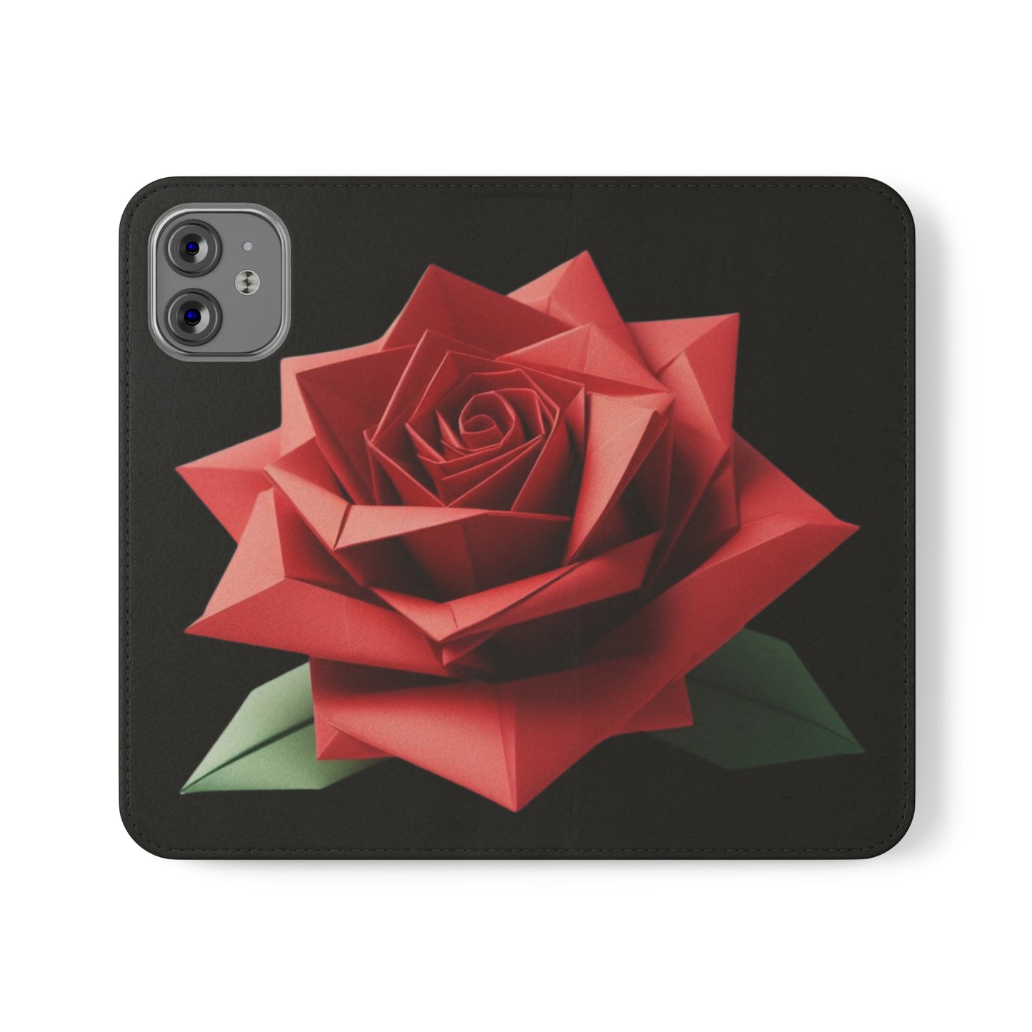 Origami Red Rose Flip Cases iPhone/Samsung