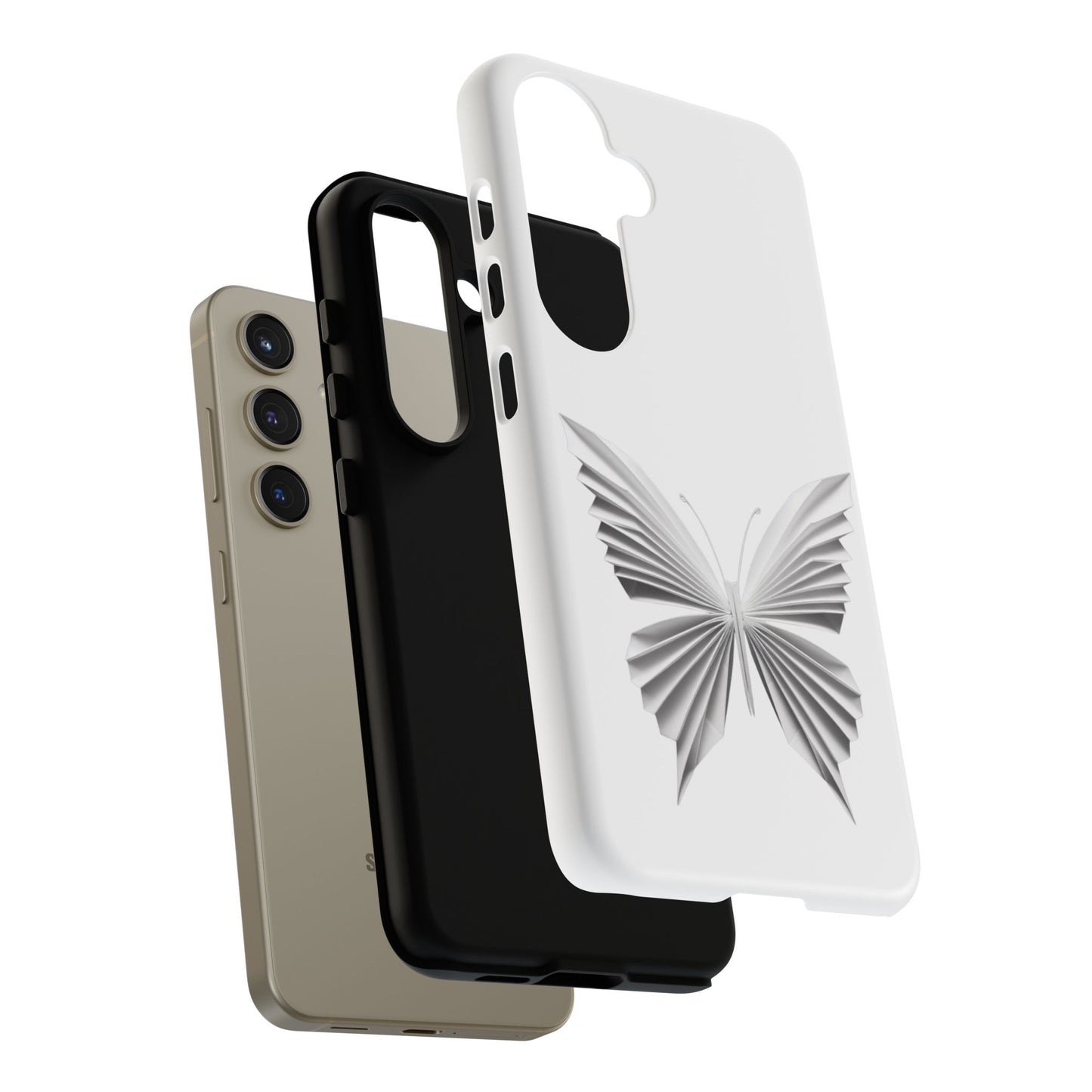 Origami White Butterfly Tough Cases iPhone/Google/Samsung