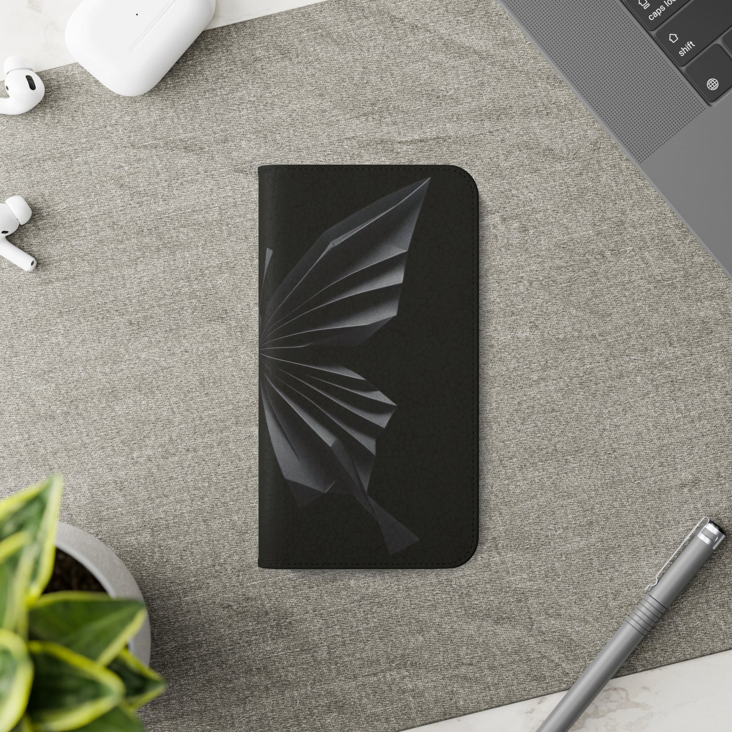 Origami Black Butterfly Flip Cases iPhone/Samsung