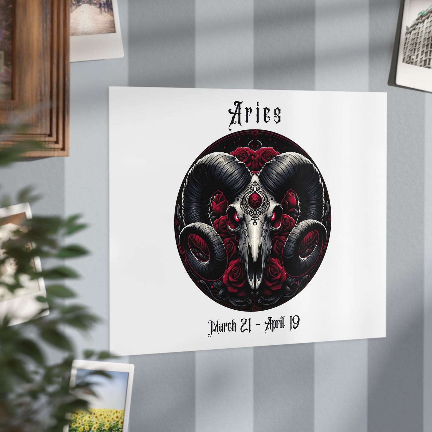 Gothic Aries Unframed Prints - white