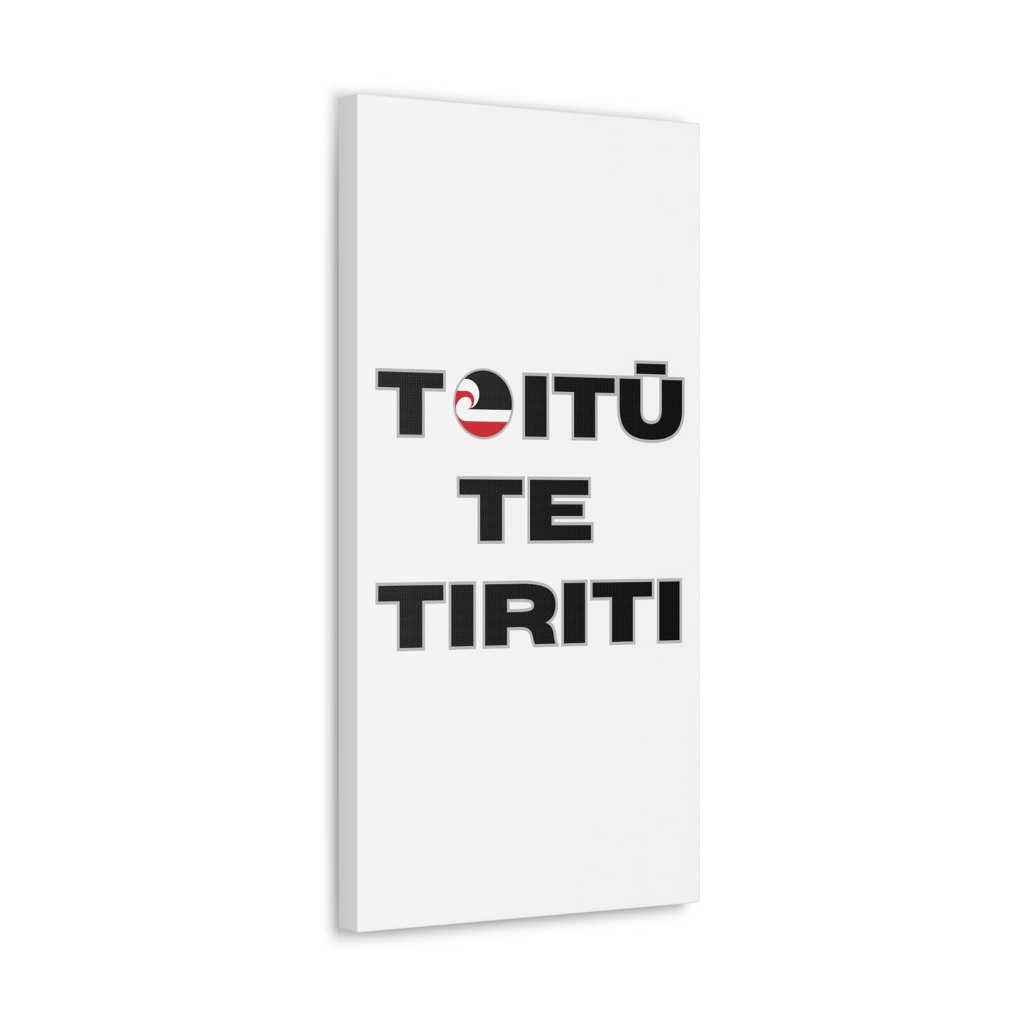 Toitū Te Tiriti Classic Canvas - White