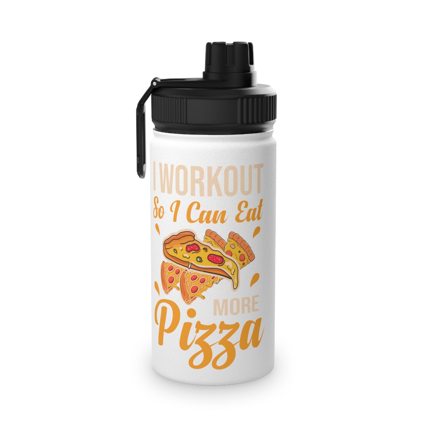 More Pizza Stainless Steel Sports Water Bottle - 3 sizes