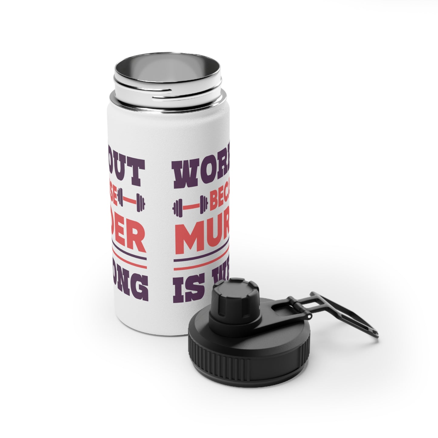 Murder is Wrong Stainless Steel Sports Water Bottle - 3 sizes