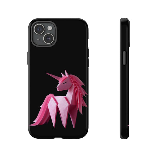 Origami Pink Unicorn Tough Cases iPhone/Google/Samsung