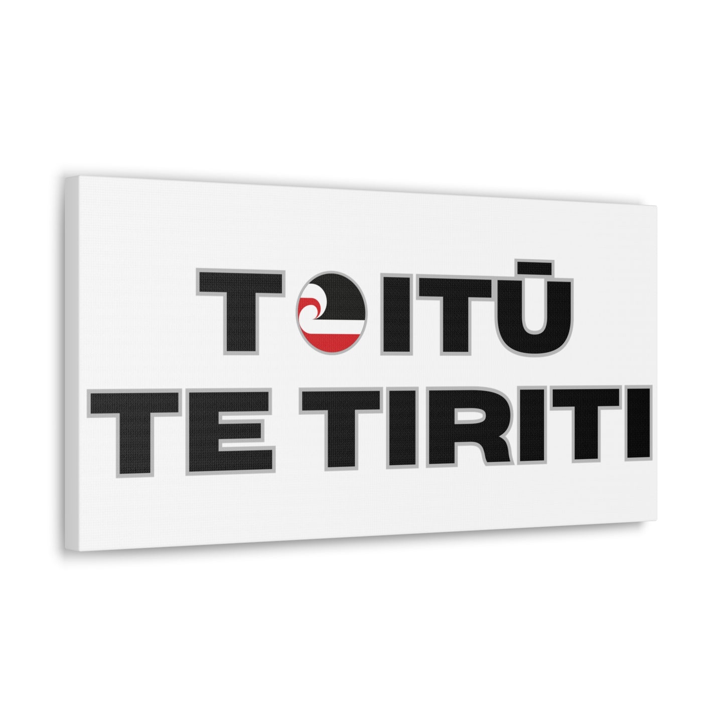 Toitū Te Tiriti Classic Canvas - White