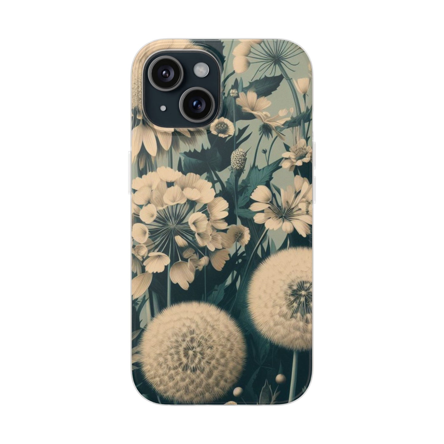 Blue & Cream Flowers Flexi Cases