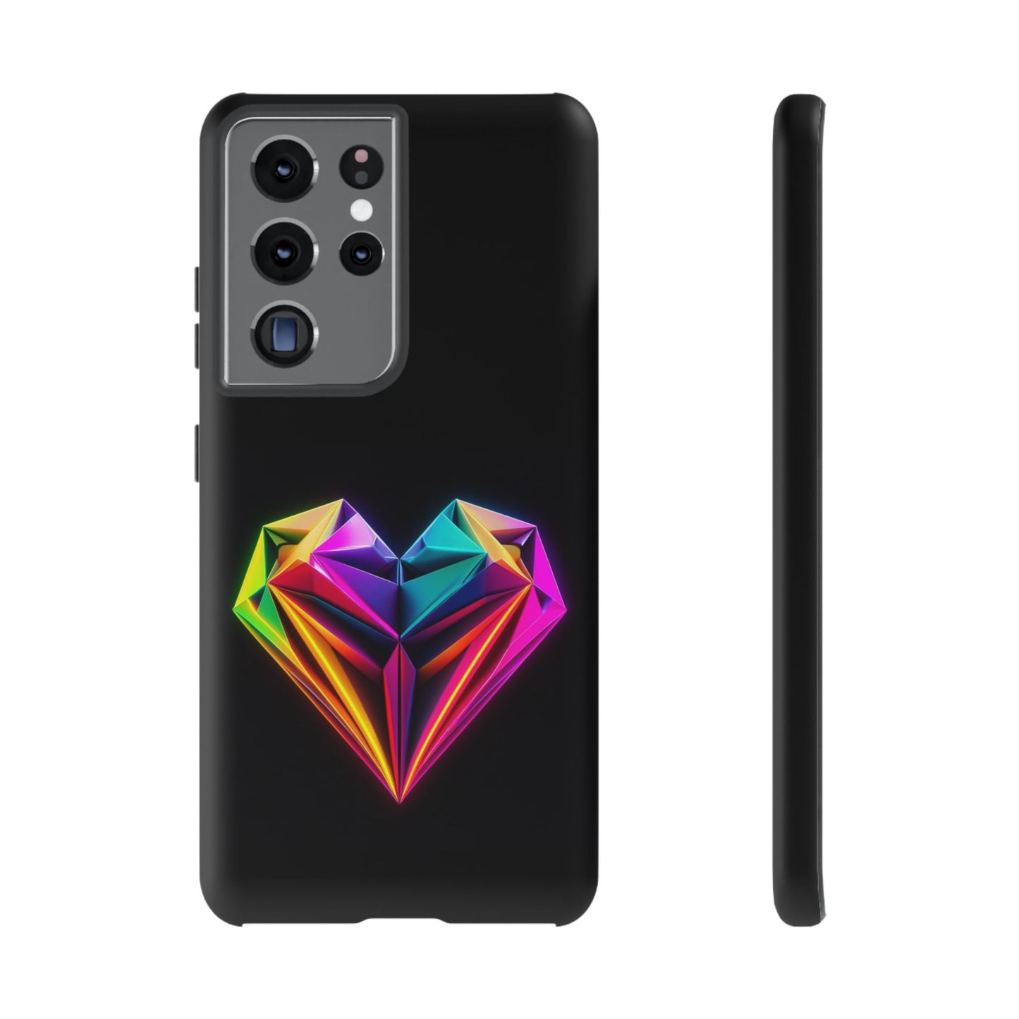 Origami Neon Heart Tough Cases iPhone/Google/Samsung