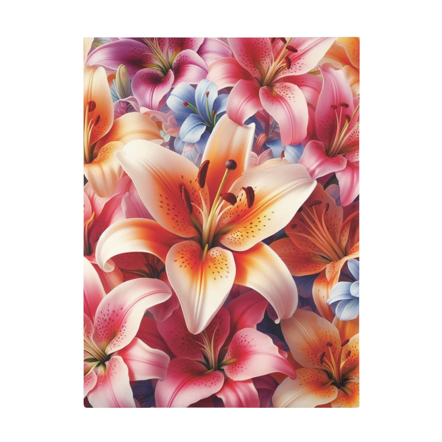 Lillies Plush Fleece Blanket