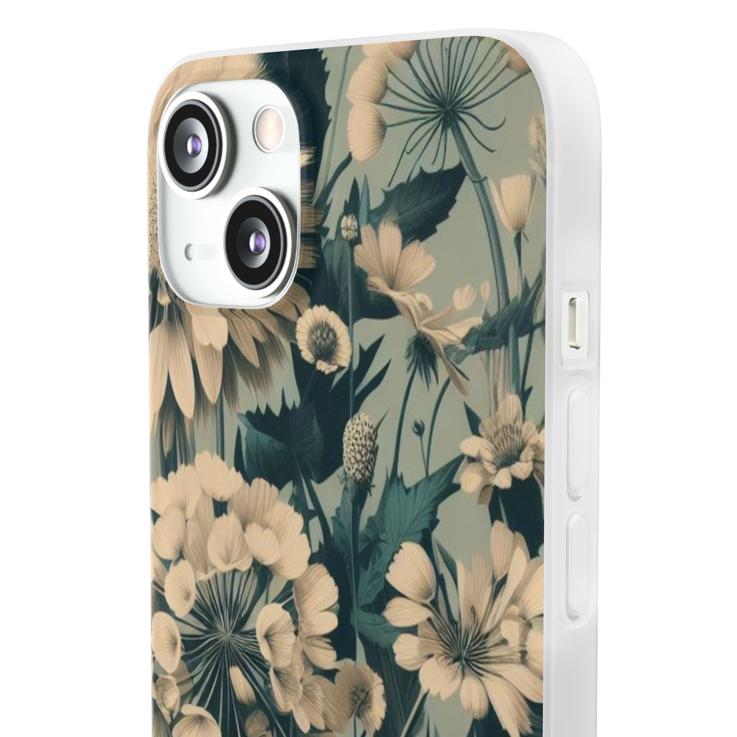 Blue & Cream Flowers Flexi Cases