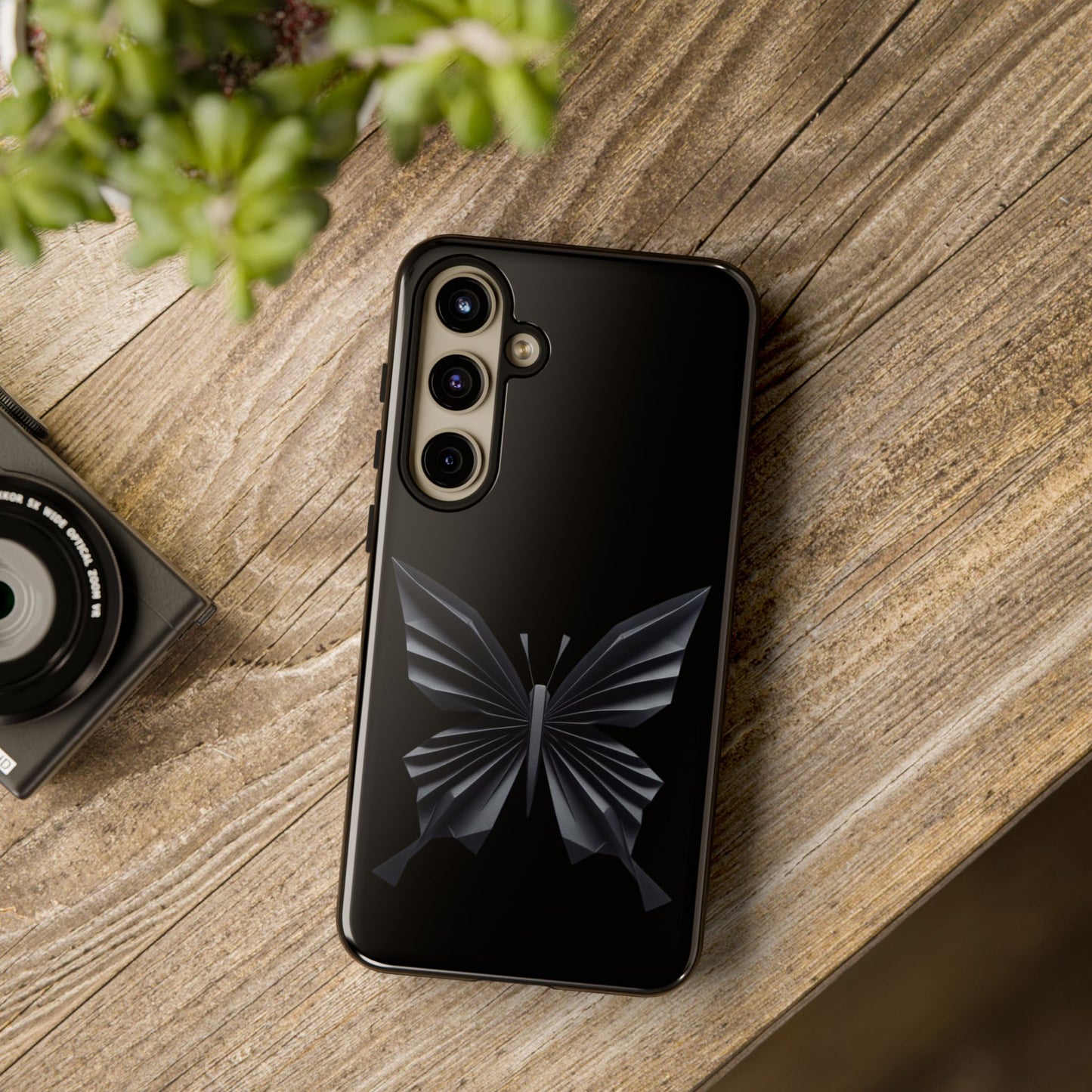 Origami Black Butterfly Tough Cases iPhone/Google/Samsung