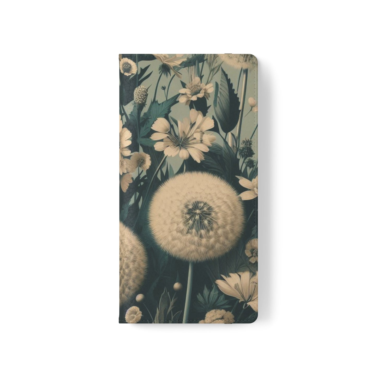 Blue & Cream Flowers Flip Cases iPhone/Samsung