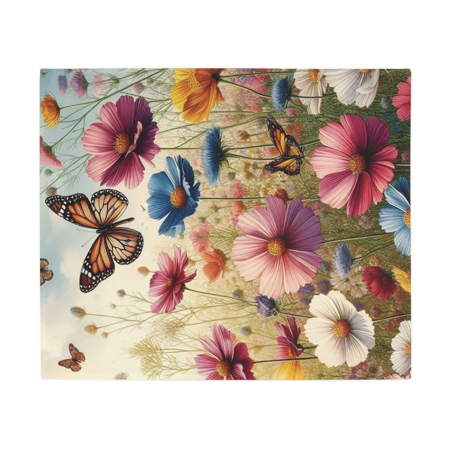 Wild Flowers #2 Plush Fleece Blanket