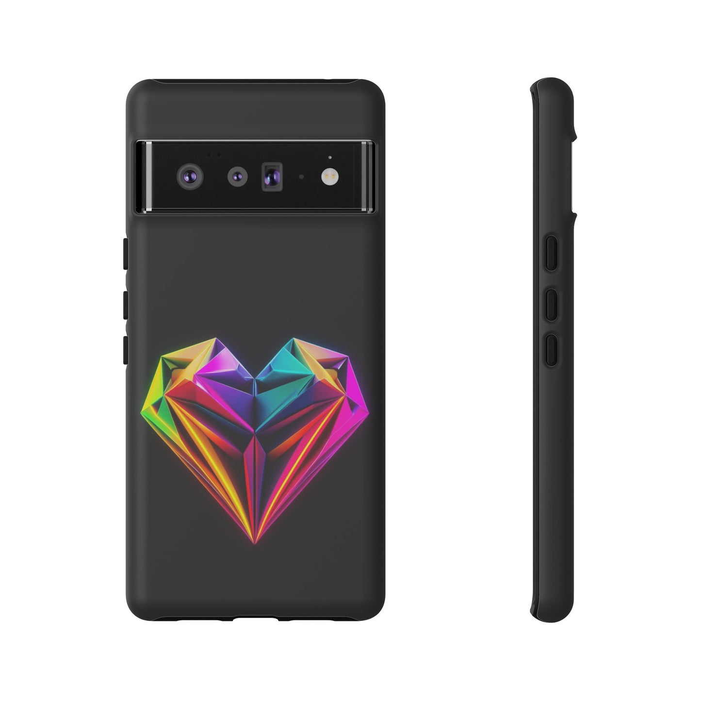 Origami Neon Heart Tough Cases iPhone/Google/Samsung