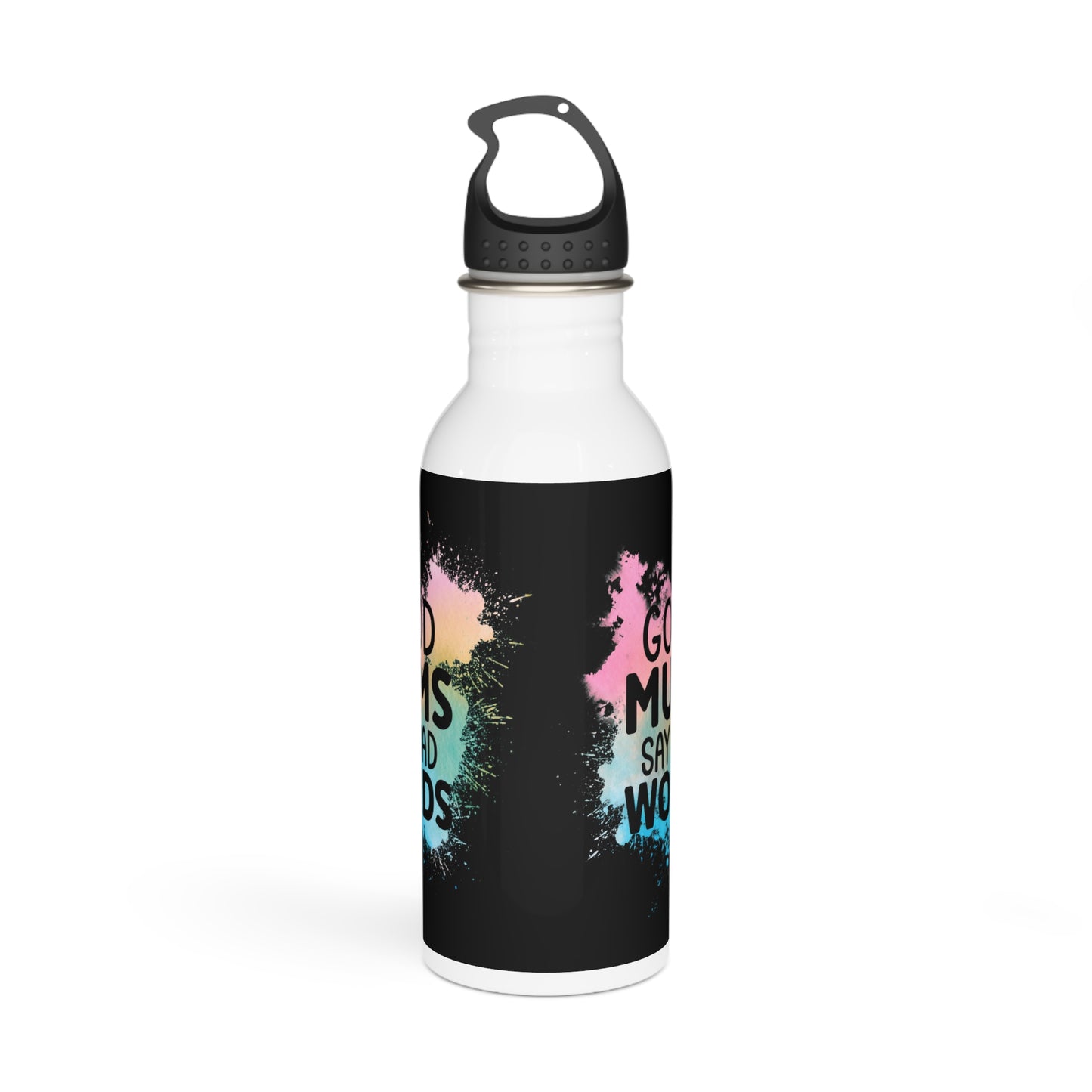 Good Mums Say Bad Words Stylish Stainless Steel Water Bottle - Eco-Friendly, Durable, Perfect for On-the-Go - Black