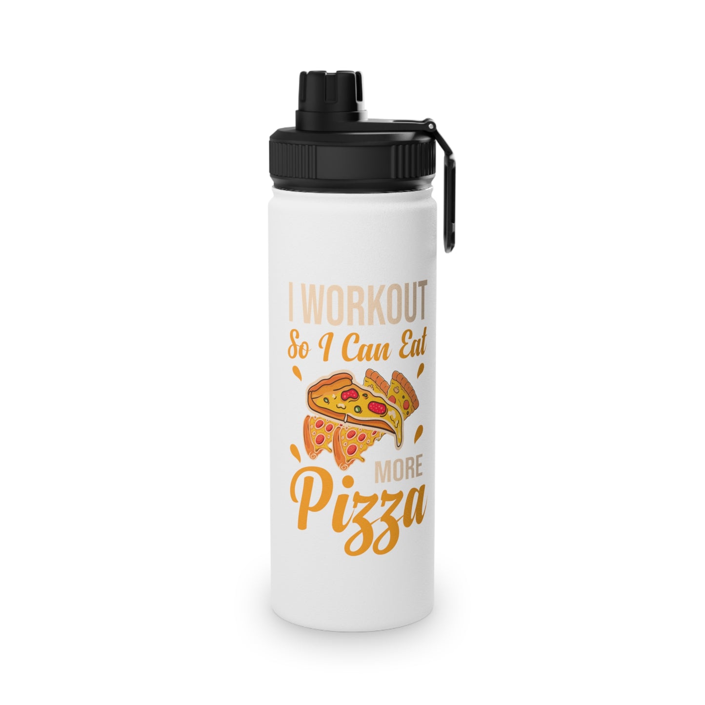 More Pizza Stainless Steel Sports Water Bottle - 3 sizes