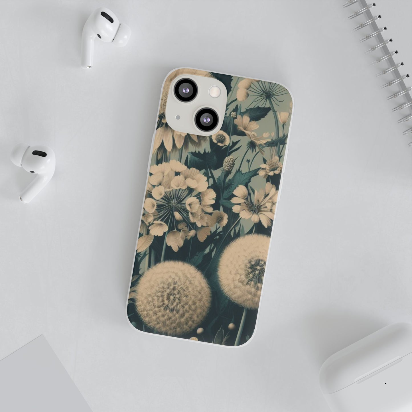 Blue & Cream Flowers Flexi Cases