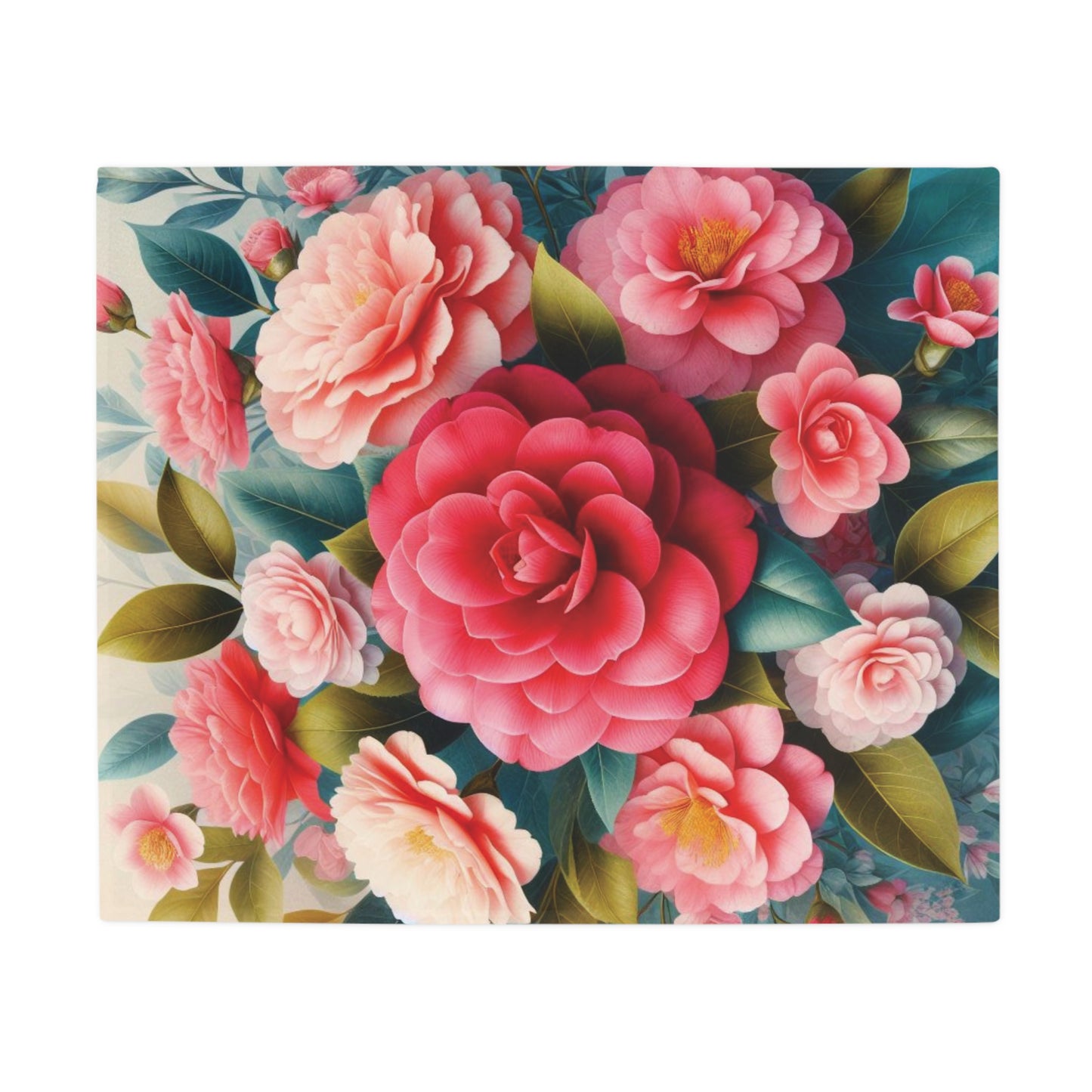 Camelia #1 Plush Fleece Blanket