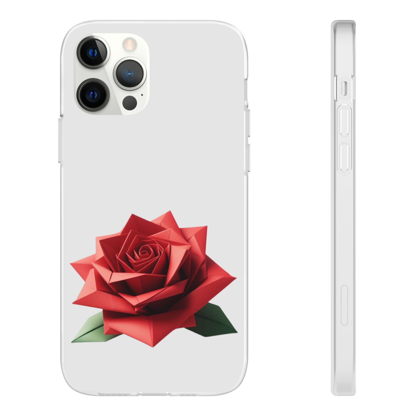 Origami Red Rose Flexi Cases