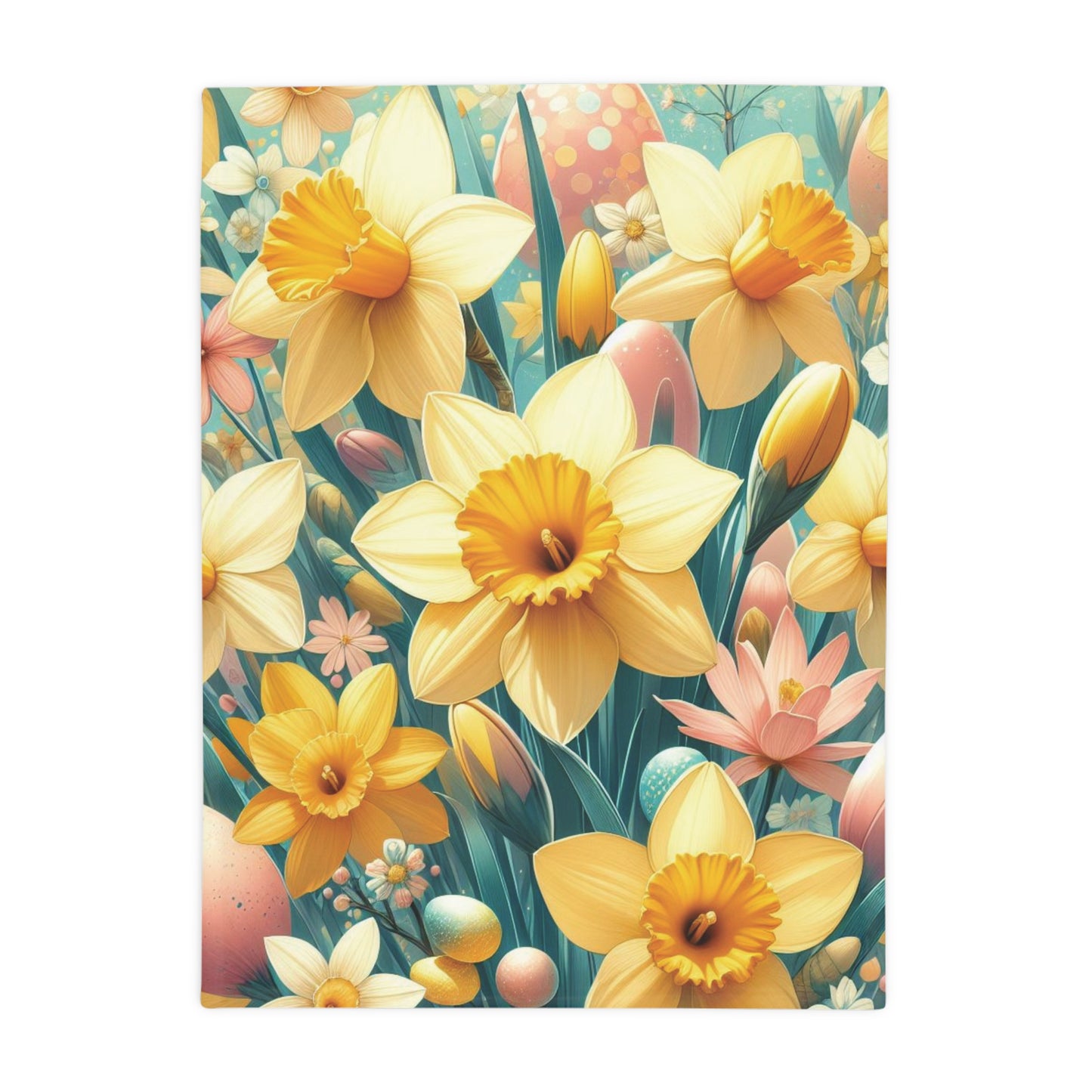 Daffodils #2 Plush Fleece Blanket