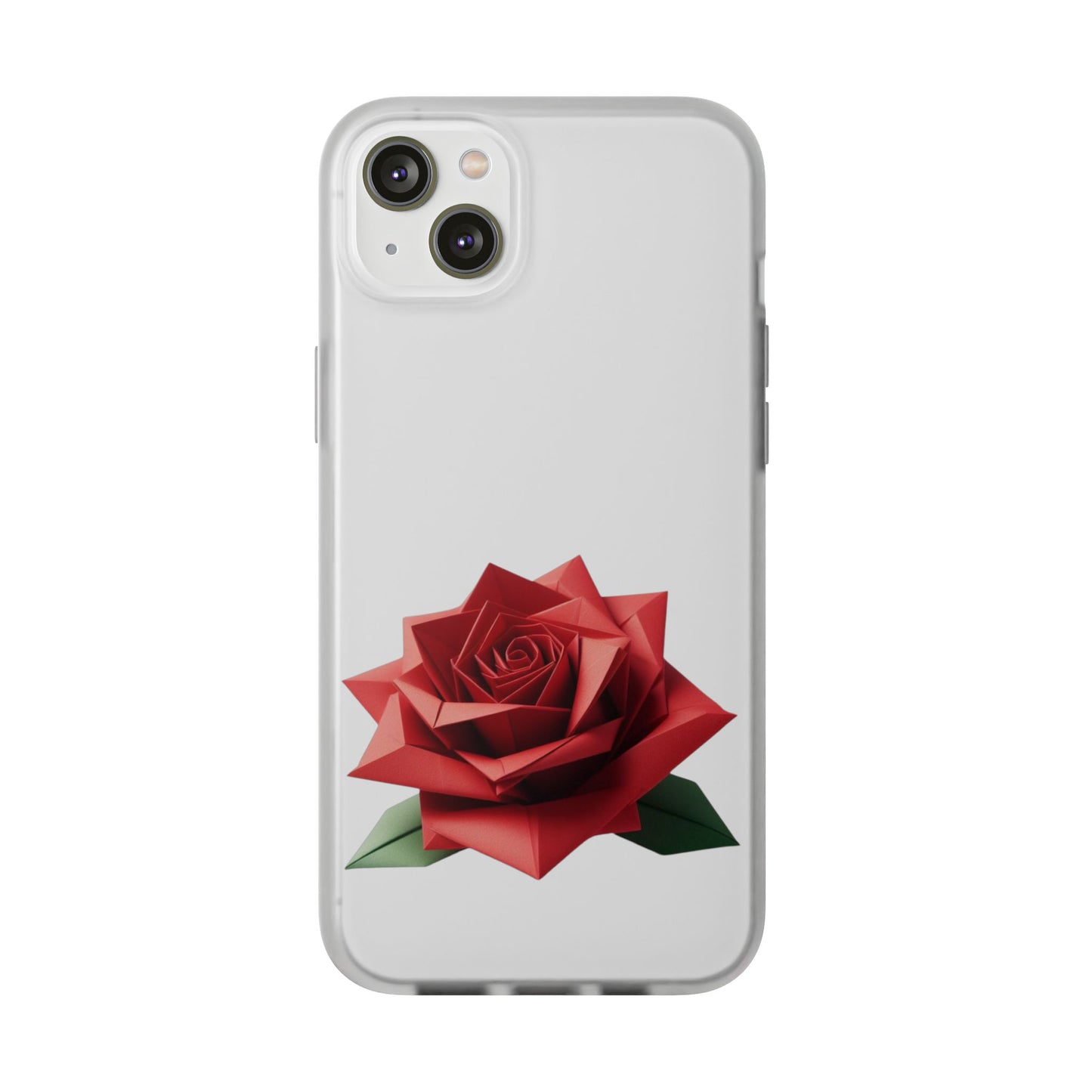 Origami Red Rose Flexi Cases