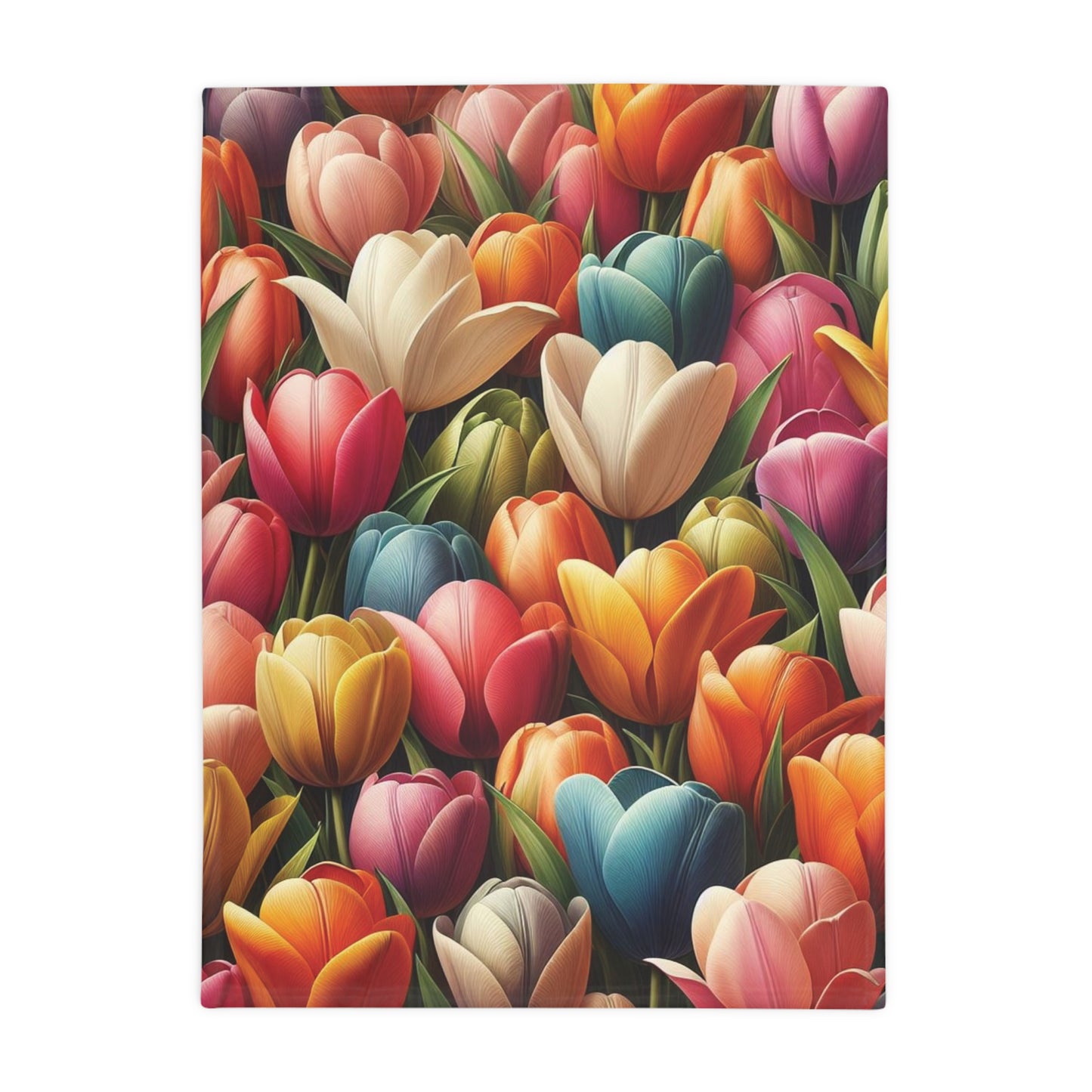 Tulips Plush Fleece Blanket