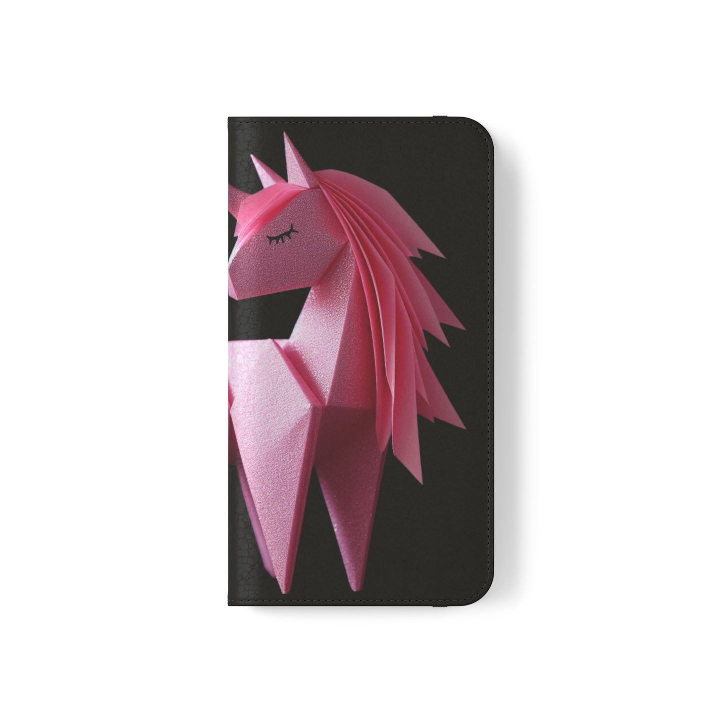 Origami Pink Unicorn Flip Cases iPhone/Samsung