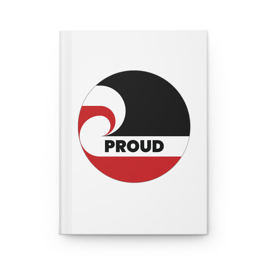 PROUD (circle) Hardcover Journal Matte - white