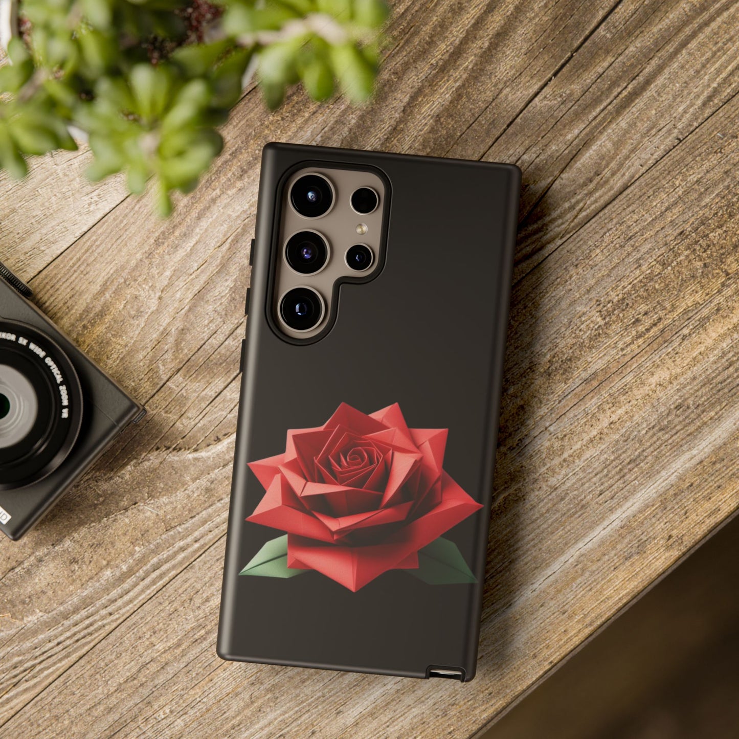 Origami Red Rose Tough Cases iPhone/Google/Samsung