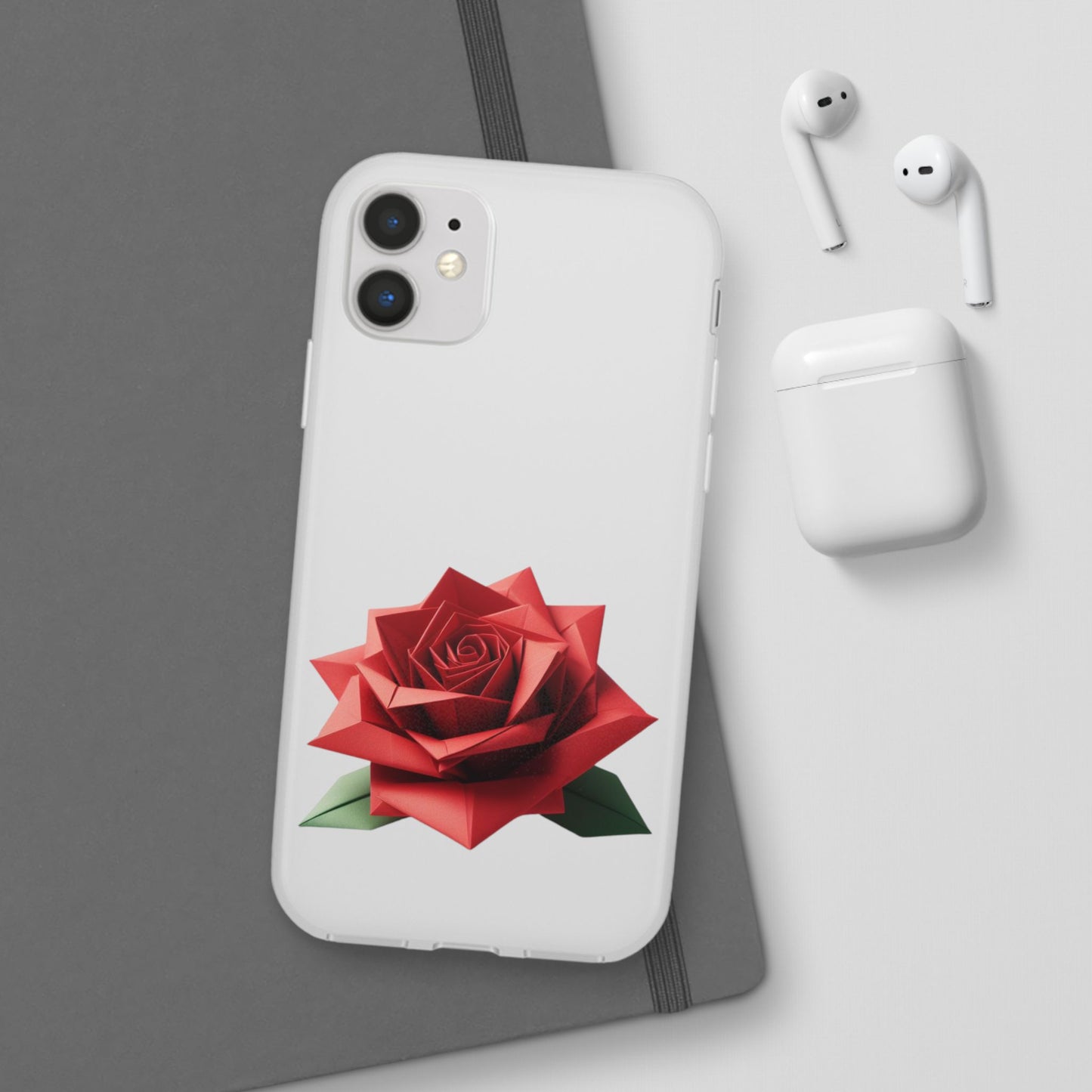 Origami Red Rose Flexi Cases