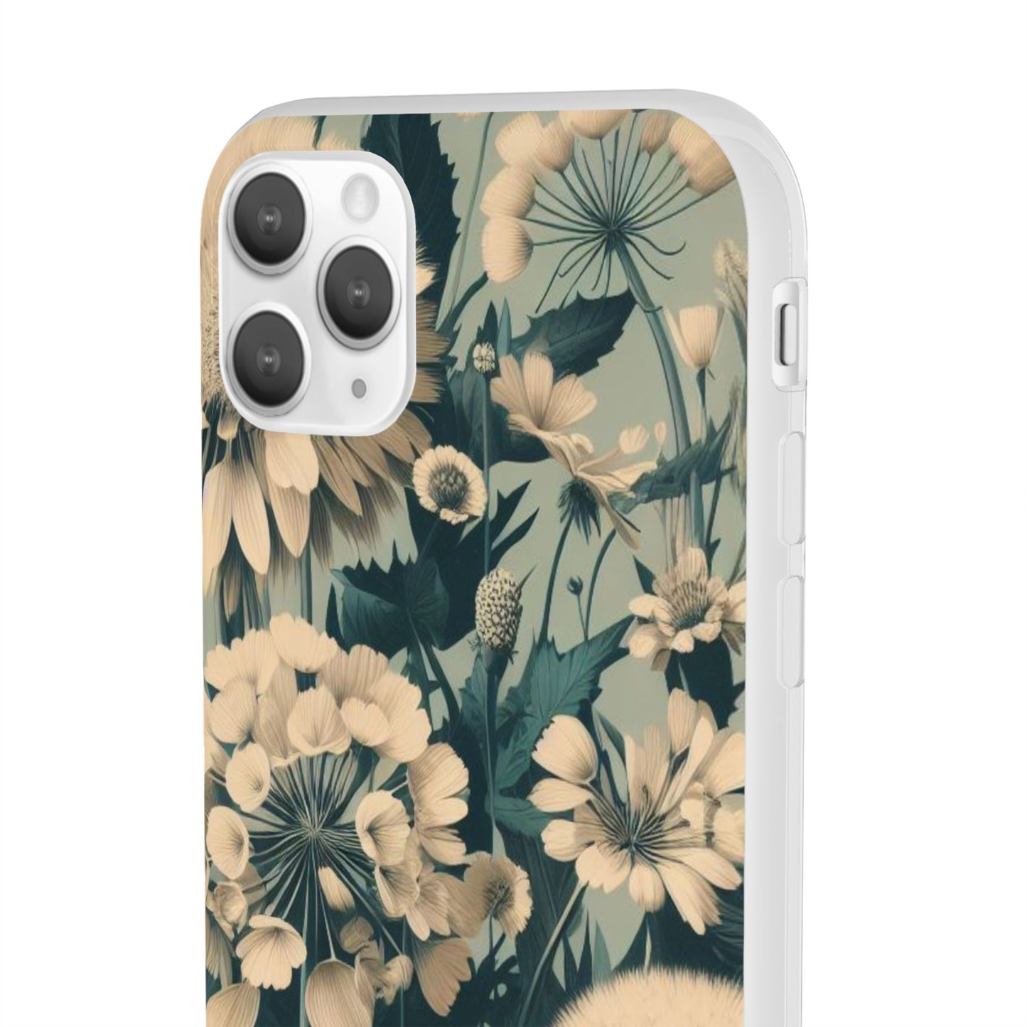 Blue & Cream Flowers Flexi Cases