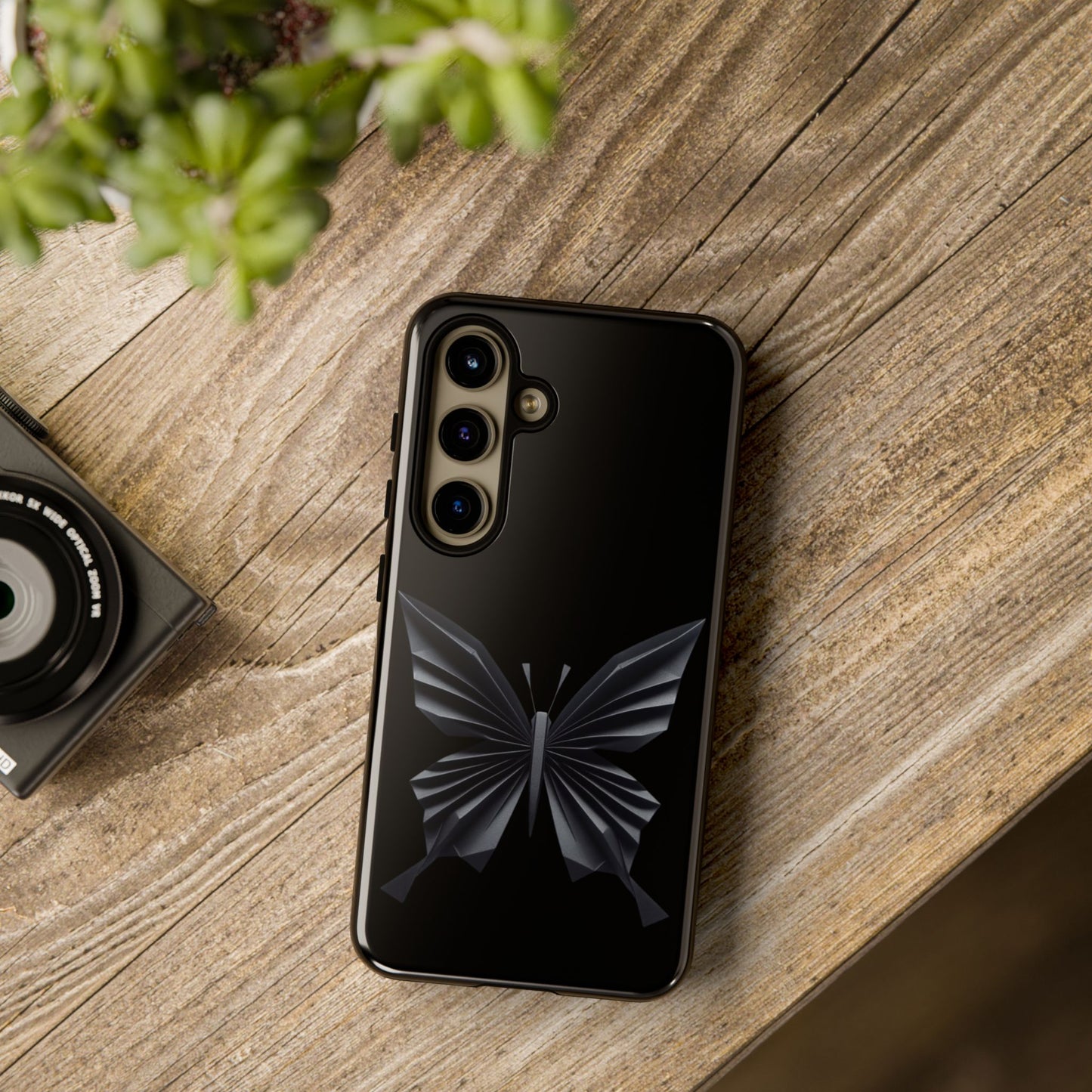 Origami Black Butterfly Tough Cases iPhone/Google/Samsung