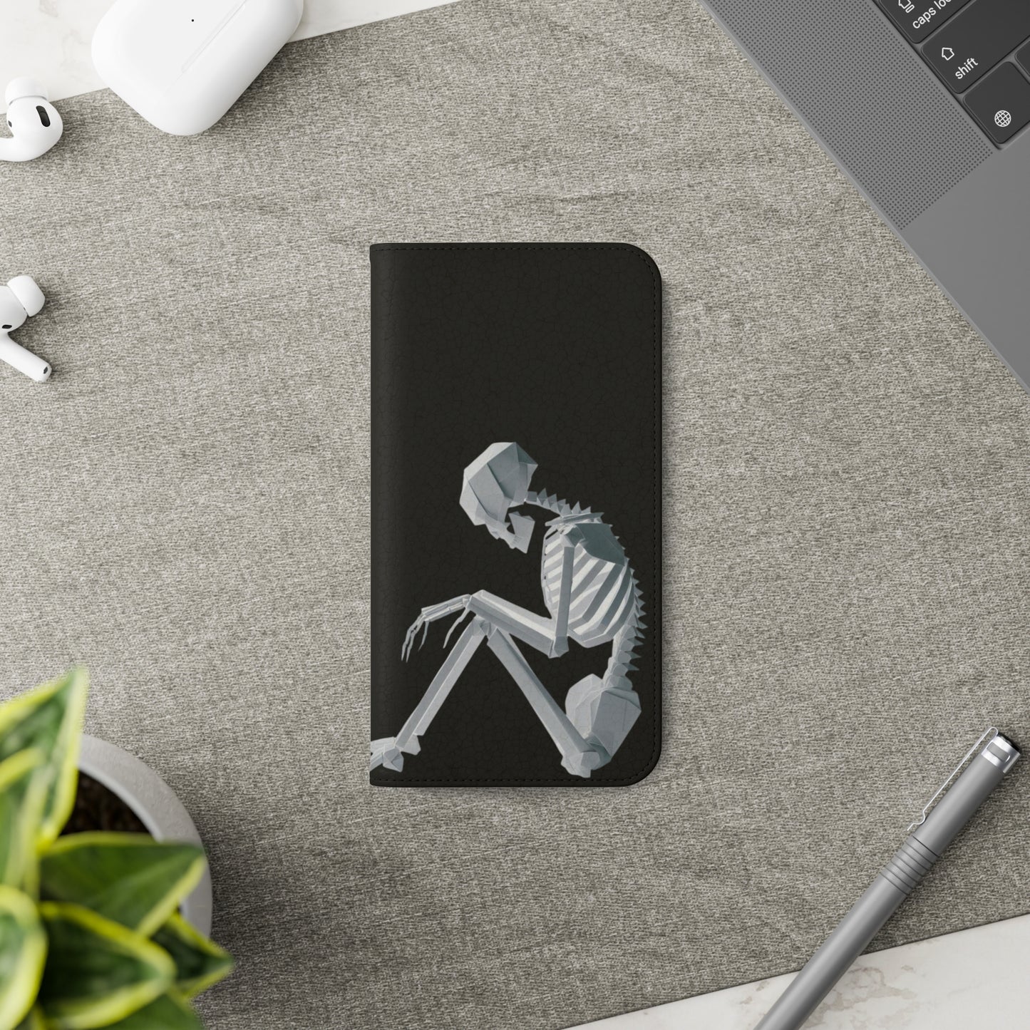 Origami Skelleton Flip Cases iPhone/Samsung