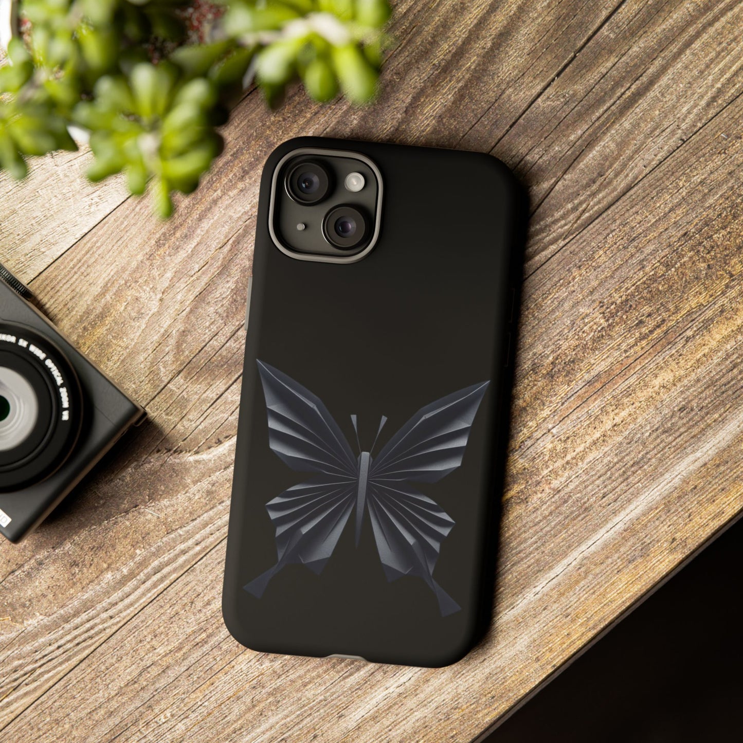 Origami Black Butterfly Tough Cases iPhone/Google/Samsung