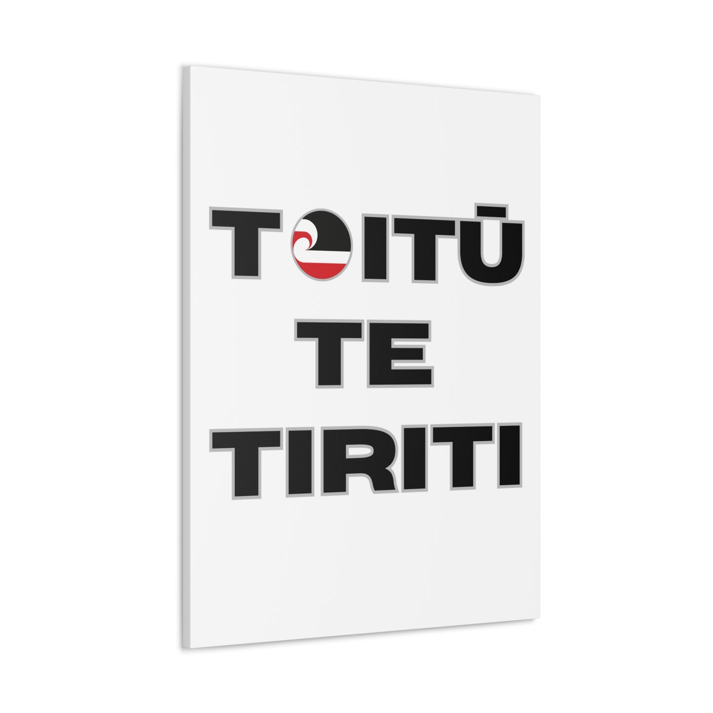 Toitū Te Tiriti Classic Canvas - White