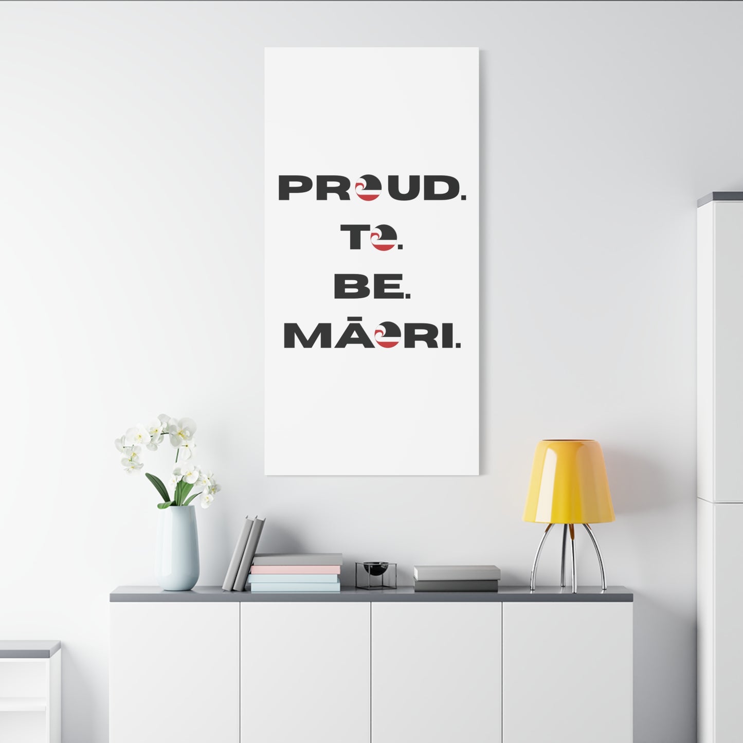 Proud. To. Be. Māori. Classic Canvas - White