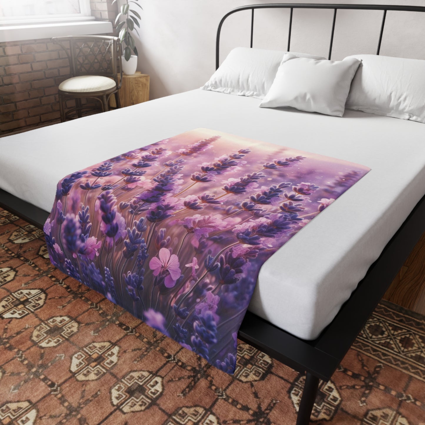 Wild Lavender #2 Plush Fleece Blanket