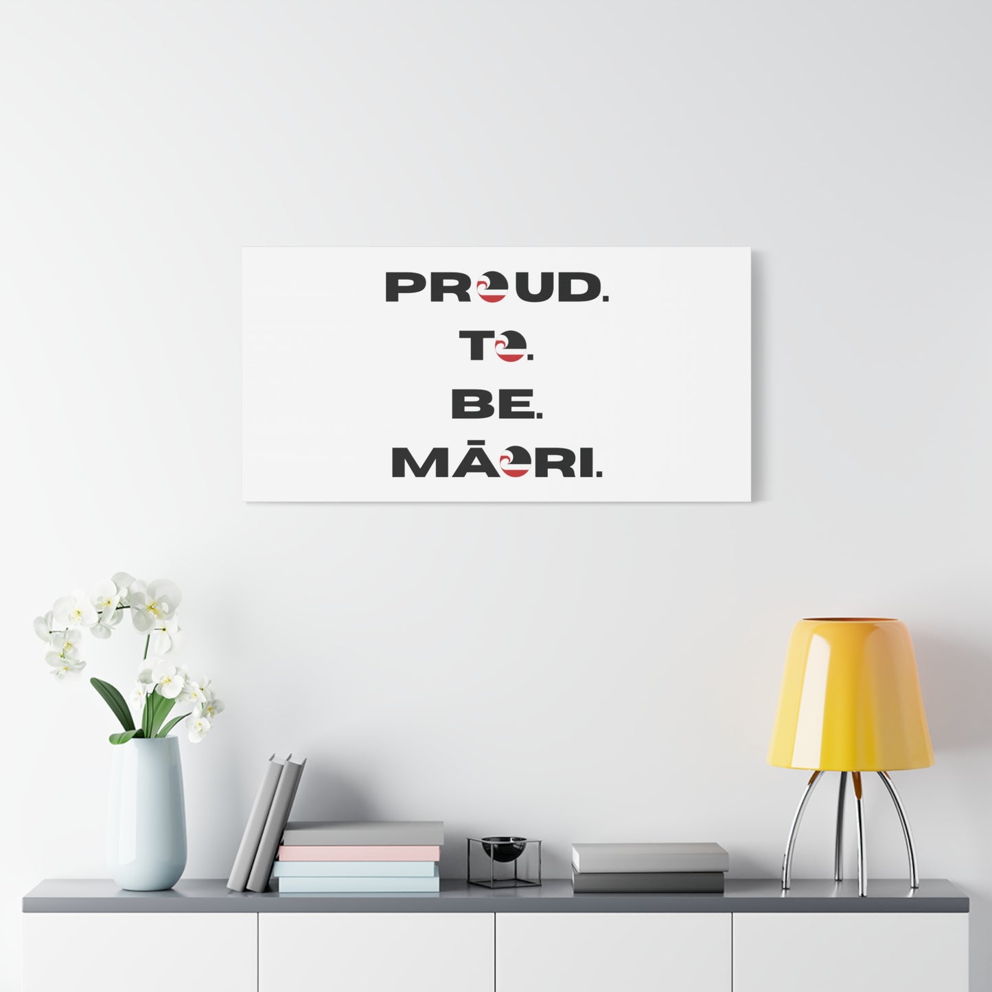 Proud. To. Be. Māori. Classic Canvas - White