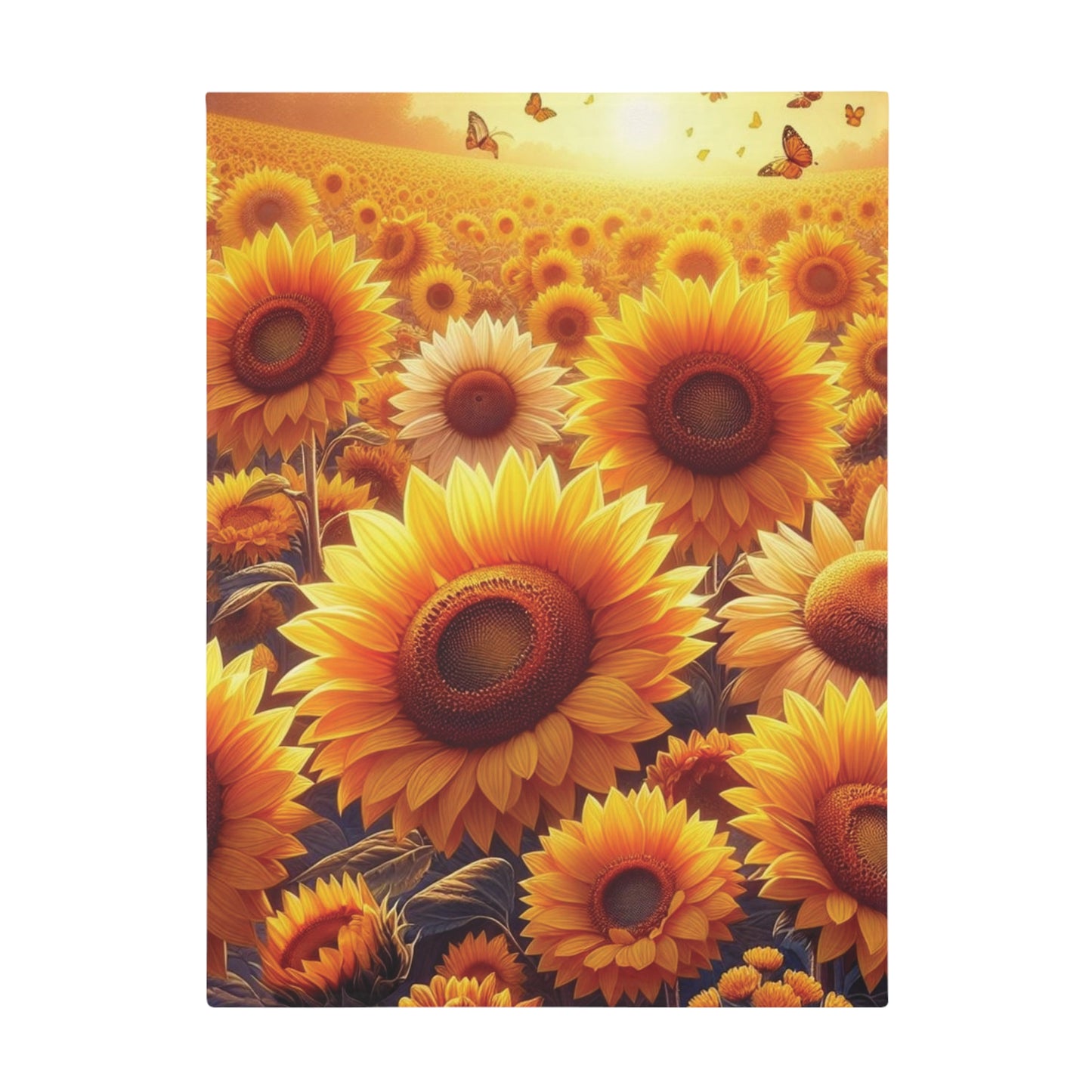 Sunflowers Plush Fleece Blanket