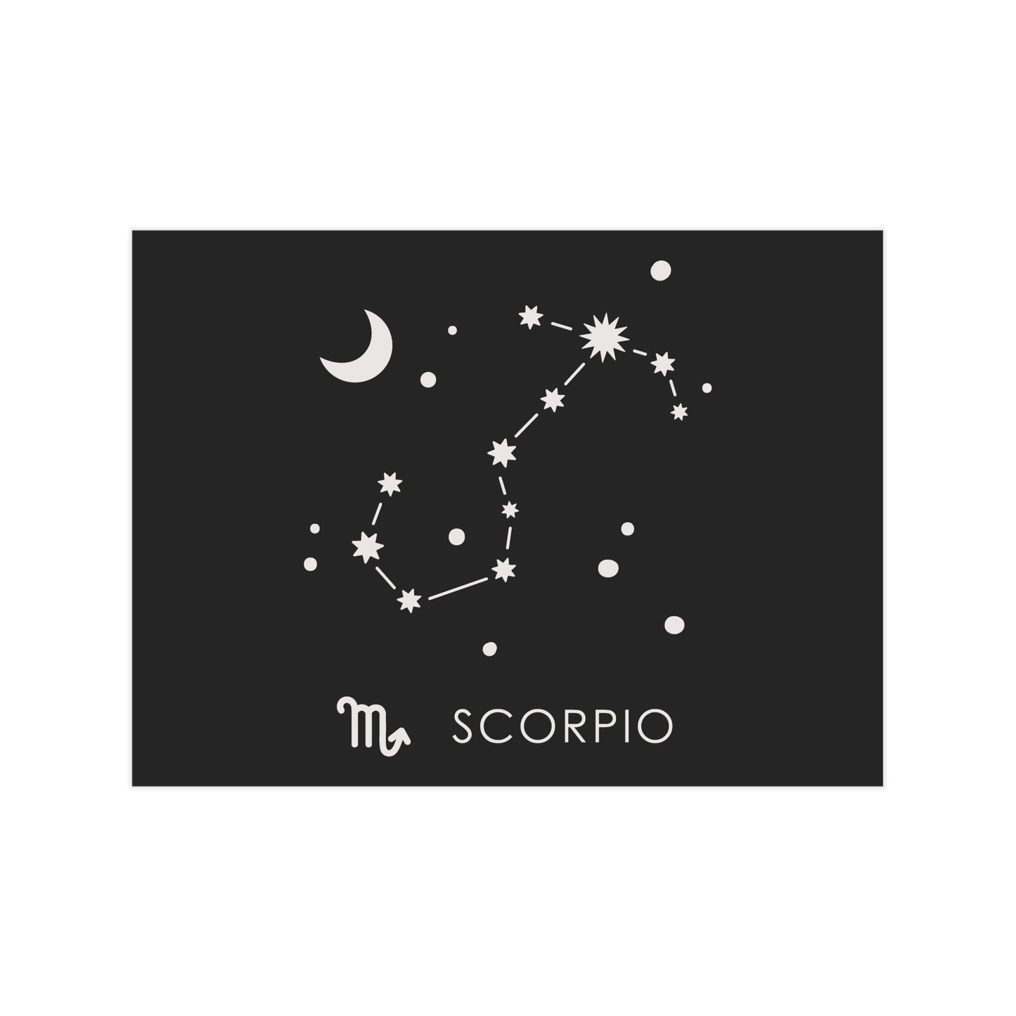 Scorpio Starmap Unframed Prints - black