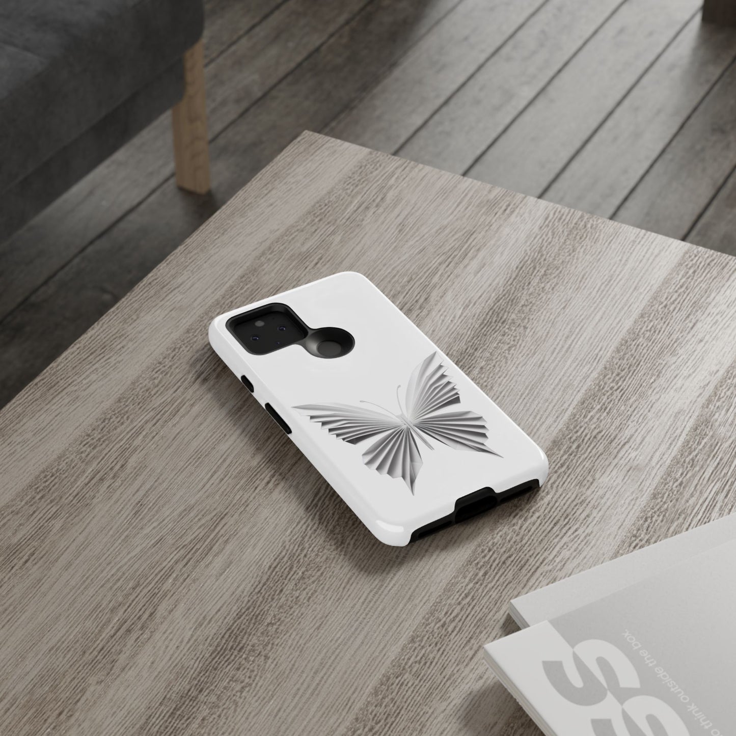 Origami White Butterfly Tough Cases iPhone/Google/Samsung