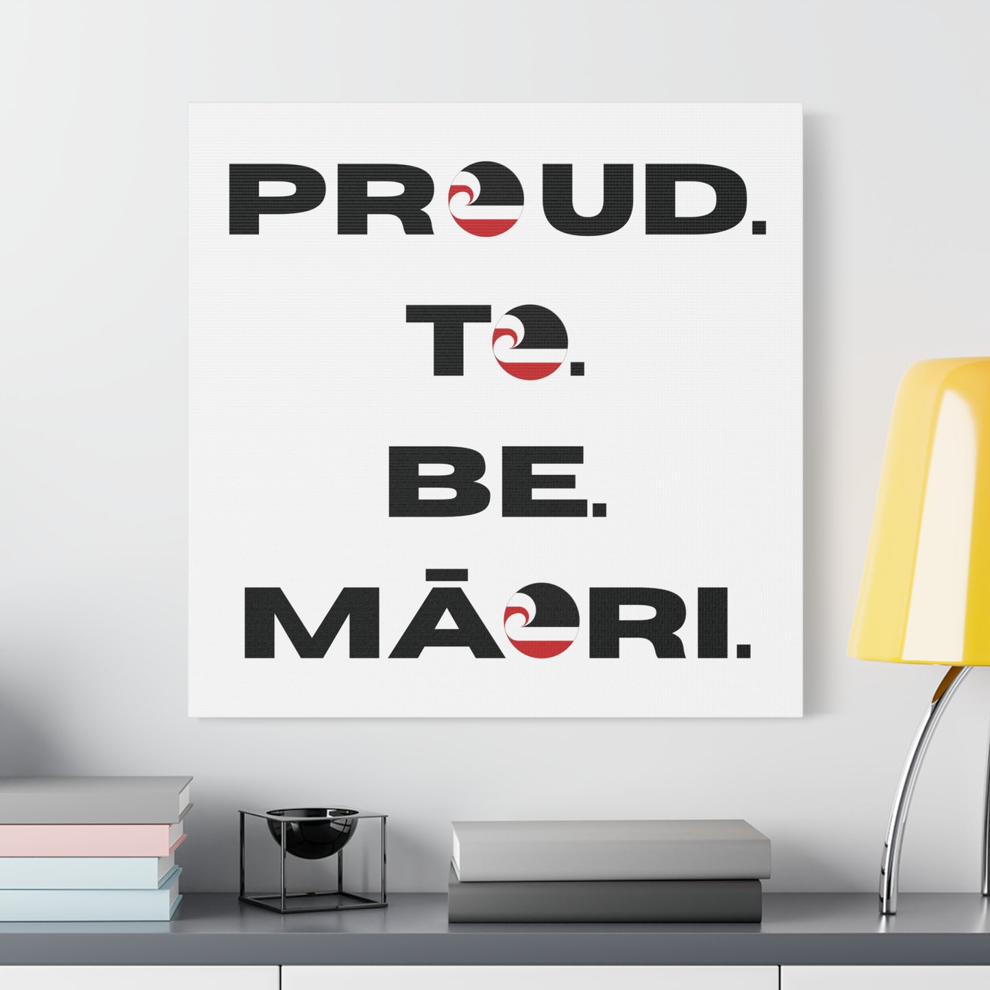 Proud. To. Be. Māori. Classic Canvas - White