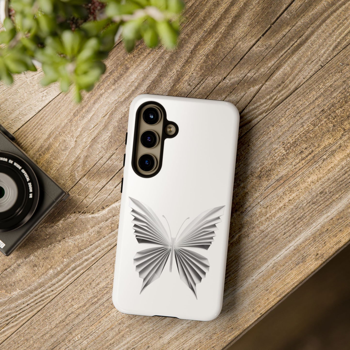 Origami White Butterfly Tough Cases iPhone/Google/Samsung