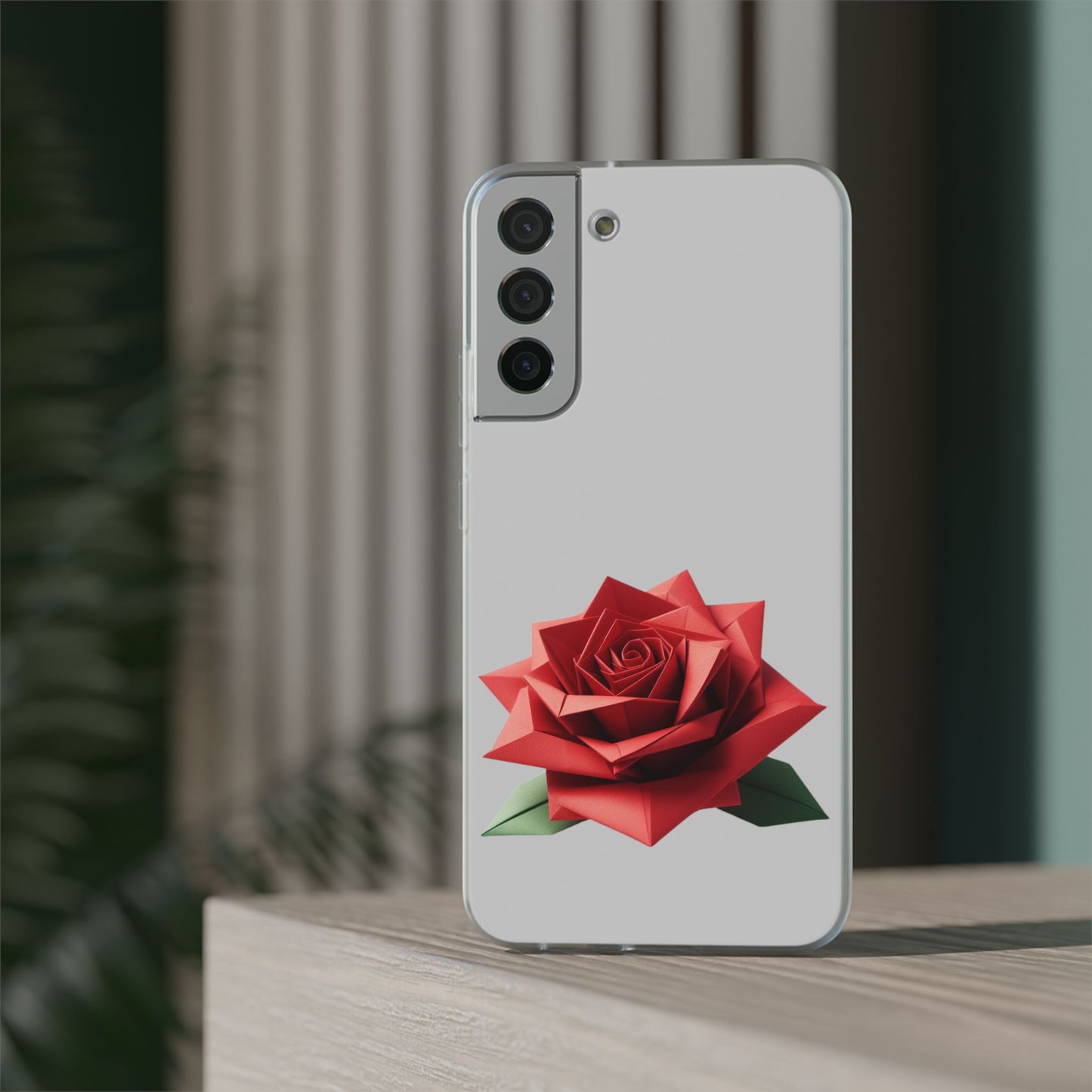 Origami Red Rose Flexi Cases