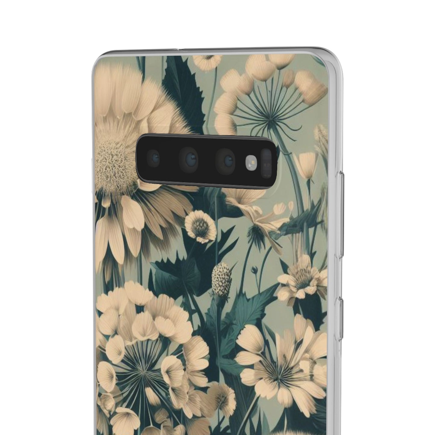 Blue & Cream Flowers Flexi Cases