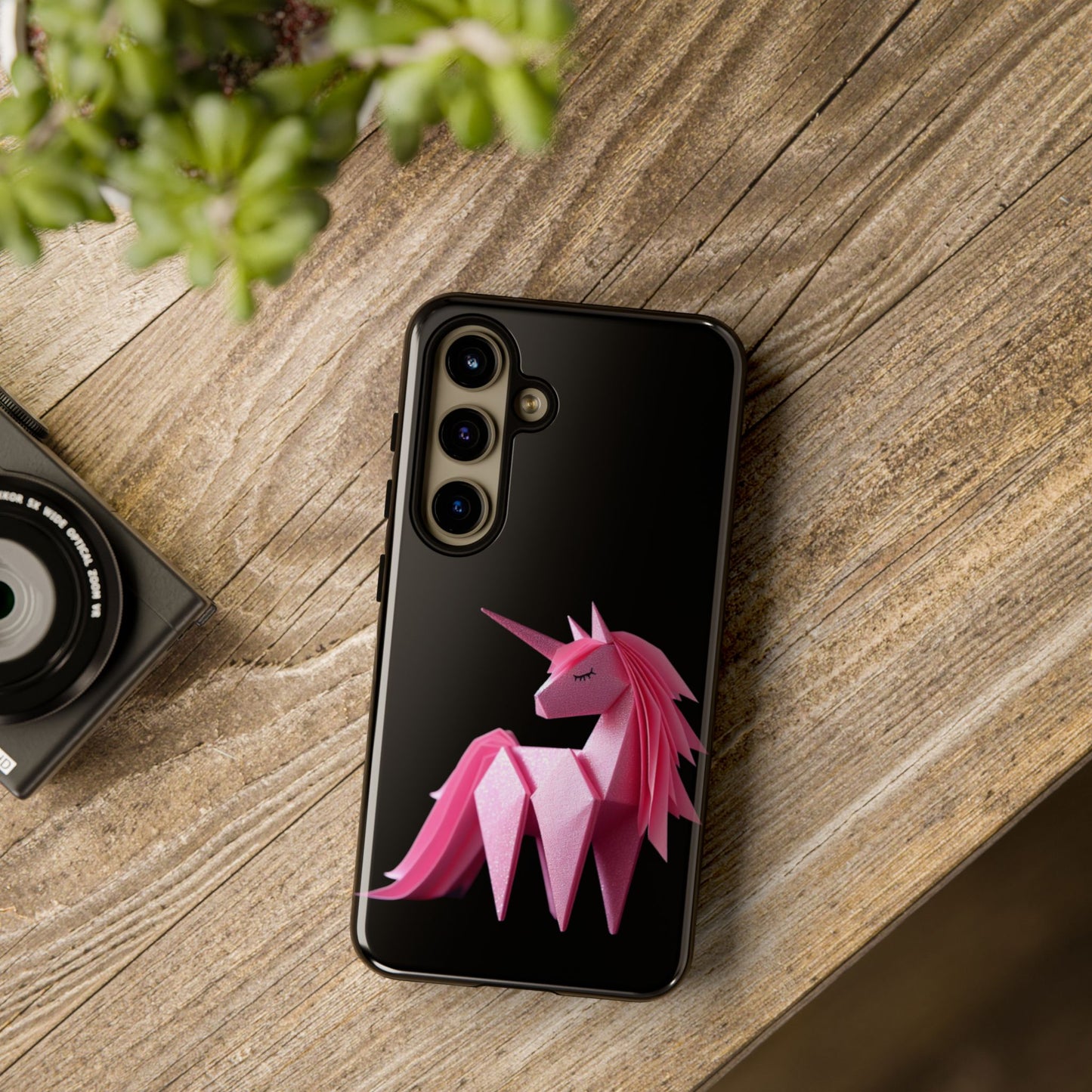 Origami Pink Unicorn Tough Cases iPhone/Google/Samsung