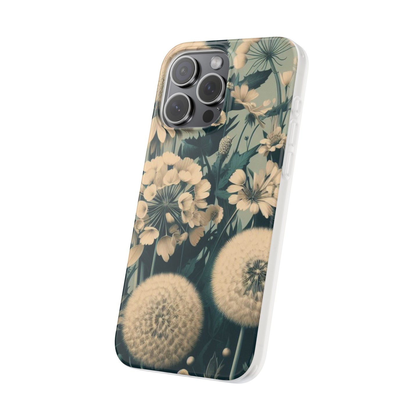 Blue & Cream Flowers Flexi Cases