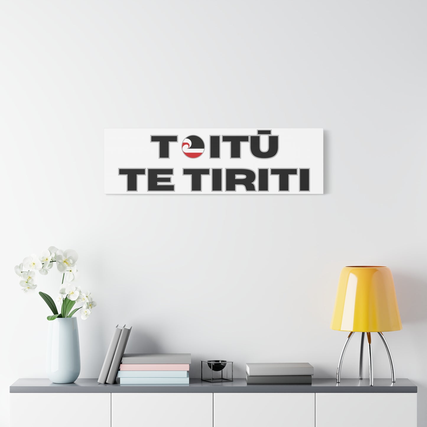 Toitū Te Tiriti Classic Canvas - White